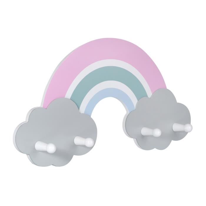 Porte Manteau Mural En Bois Forme Arc En Ciel Amelie Cdiscount Puericulture Eveil Bebe