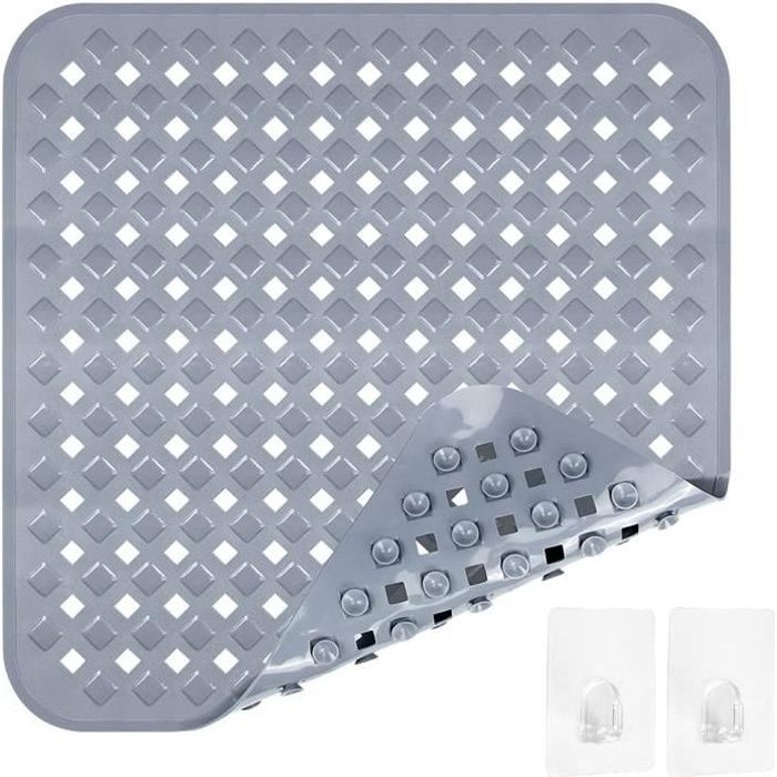Tapis De Douche Antidérapant Rond VSUSN - 55 Cm Diamètre - PVC Avec Ventouses - Lavable En Machine