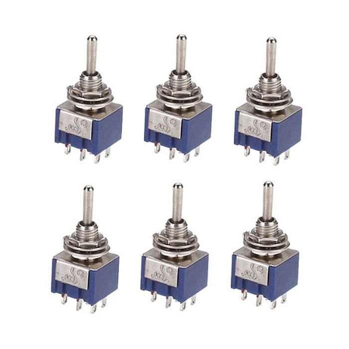 25 Interrupteurs à Bascule Mini SPDT ON/ON - 6A 125V - MTS102 - Pour Projets électroniques