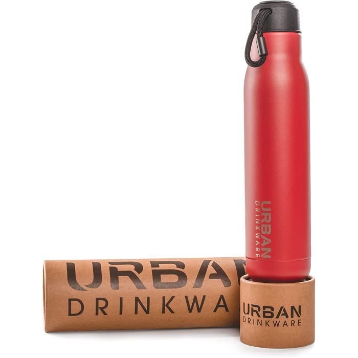 Urban Drinkware Bouteille D eau Réutilisable Acier Inoxydable Rouge