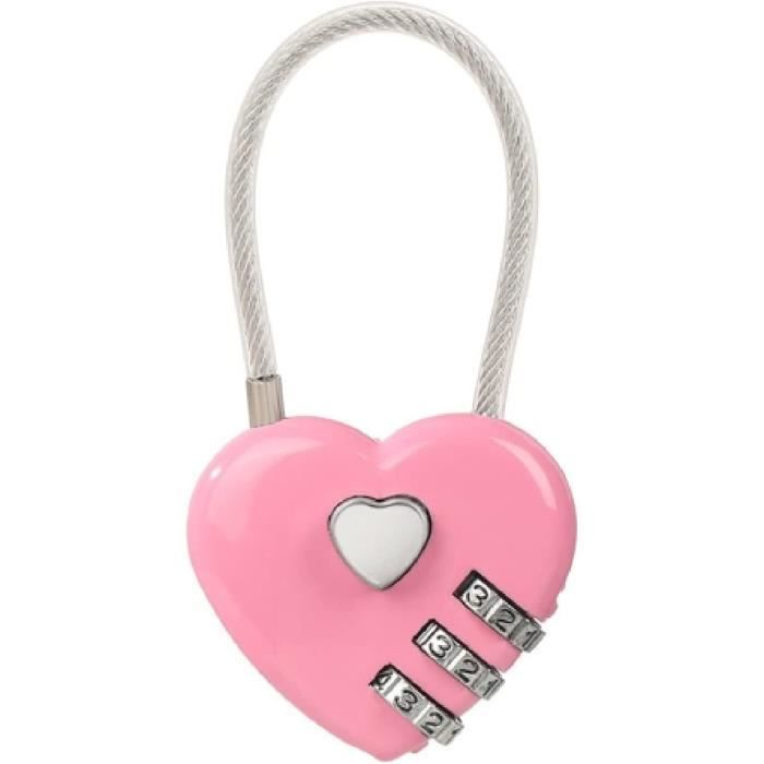 Cadenas à Combinaison 3 Chiffres Noir - Compact Et Robuste Pour Bagages Et Valises