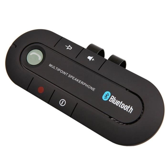 Kit Mains-libre Bluetooth Voiture – Fixation Pare-soleil, Haut-parleur Intégré, Pour Appels Et Musique