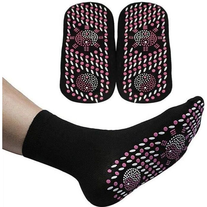 Chaussettes Auto-chauffantes 2 Paires - Technologie Tourmaline, Massage Des Pieds - Pour Sport Et Extérieur