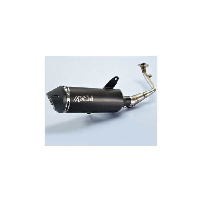 Ligne complète POLINI Maxi-Scooter inox/silencieux alu/casquette alu SYM GTS 125i Evo/Efi