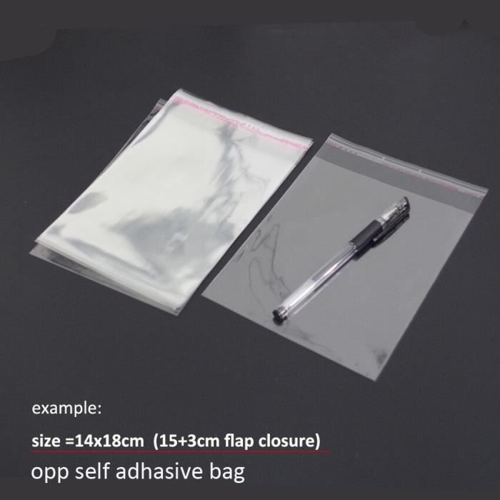 Lot 100 Sacs Cellophane Auto-Scellables 20x30 Cm - Transparents, Résistants, Pour Vêtements Et Emballage Cadeaux