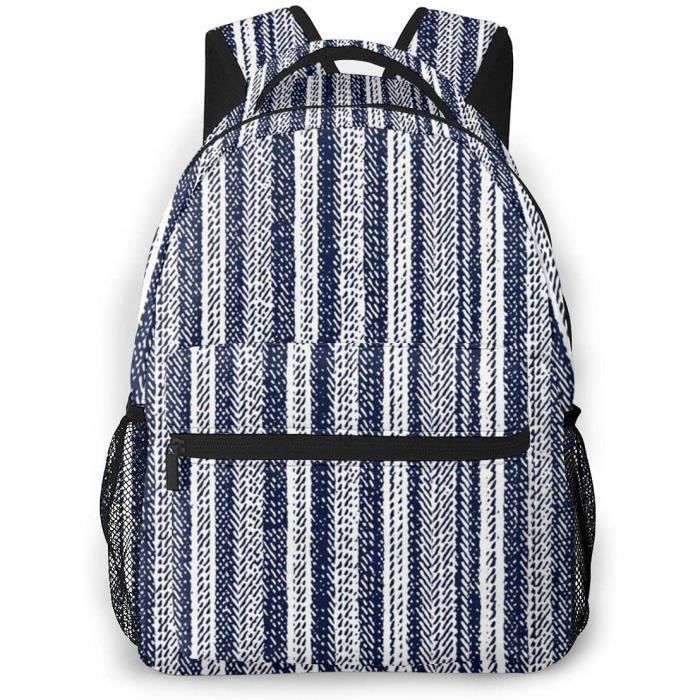 Sac à linge 65L 170g/m² rayé bleu Filmop - Sacs et filets à linge