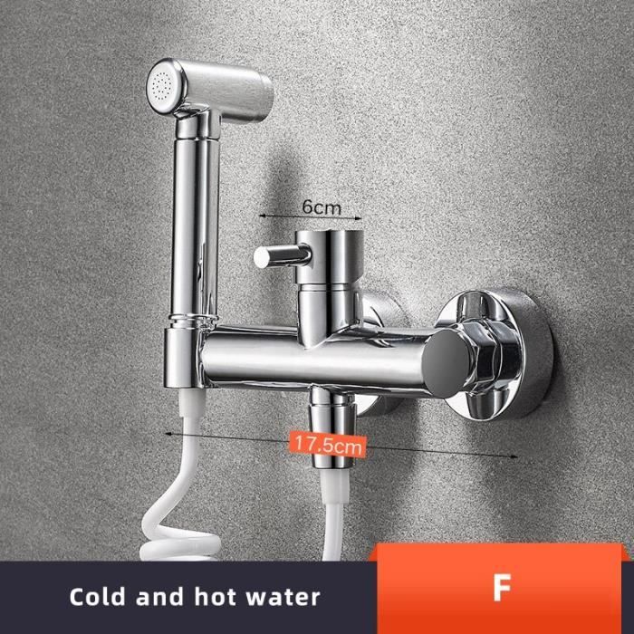 robinet de bidet chromé eau chaude style rétro
