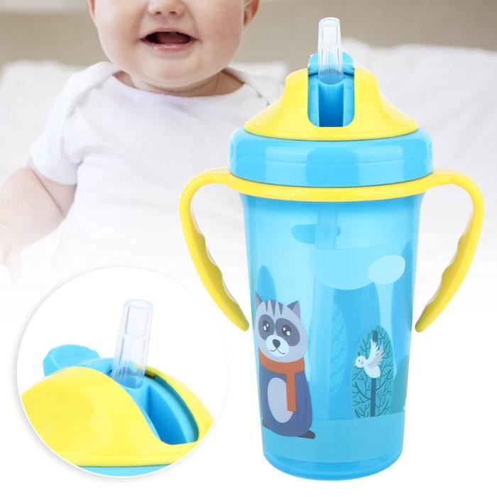 Estink Tasse Pour Bebe Avec Paille Tasse Pour Bebe De Dessin Anime Mignon Avec Poignee Biberons De Formation Pour Tout Petits Cdiscount Puericulture Eveil Bebe