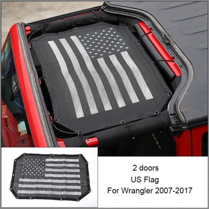 type de drapeau US Couvercle dévent de hayon pour modèles Wrangler JK à 2 ou 4 portes 07-18 Qii lu Couvercle de plaque dévent 
