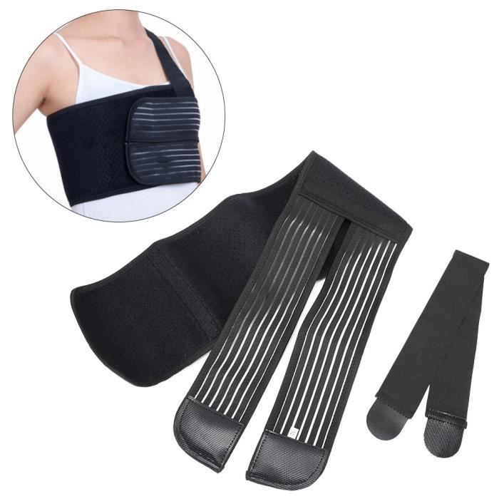 Drfeify ceinture thoracique respirante Attelle de soutien thoracique thoracique Ceinture postoperatoire de protection des cotes