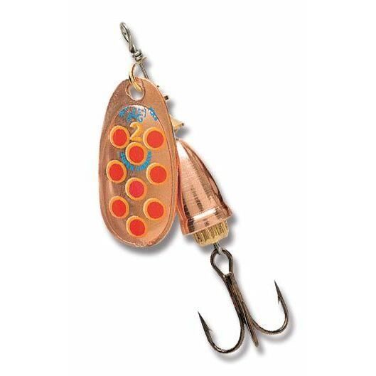 Cuillère (leurre de pêche) - BLUE FOX - Vibrax Hot Pepper - doré/rouge - 8 g - garantie 2 ans