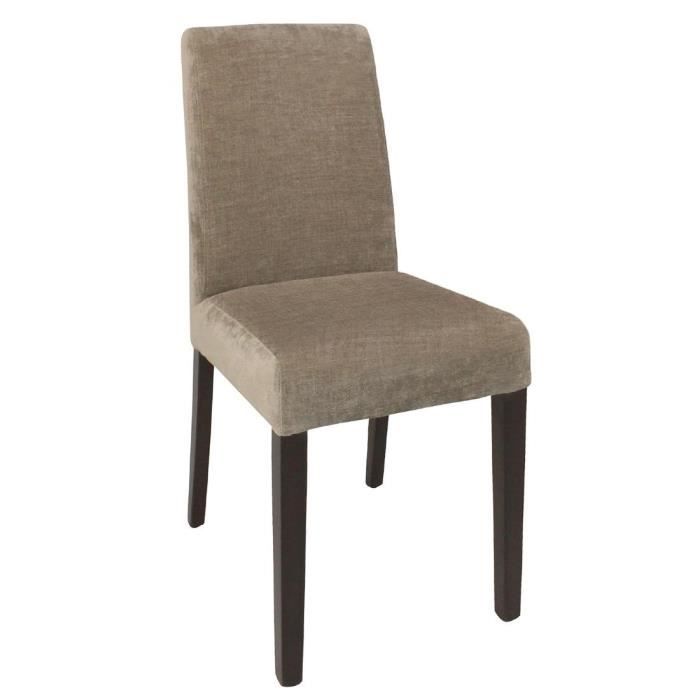 Chaises en tissu beige Bolero - Lot de 2 - Contemporain - Bois massif - Salle à manger Chaises en tissu beige Bolero - Lot de 2 - Contemporain - Bois massif - Salle à manger
