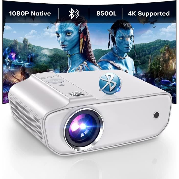 SOOMFON SK1 Mini Projecteur Portable Bluetooth – 1080P Supporté, 720P Natif, Rotation 270°, Idéal Home Cinéma Et Extérieur