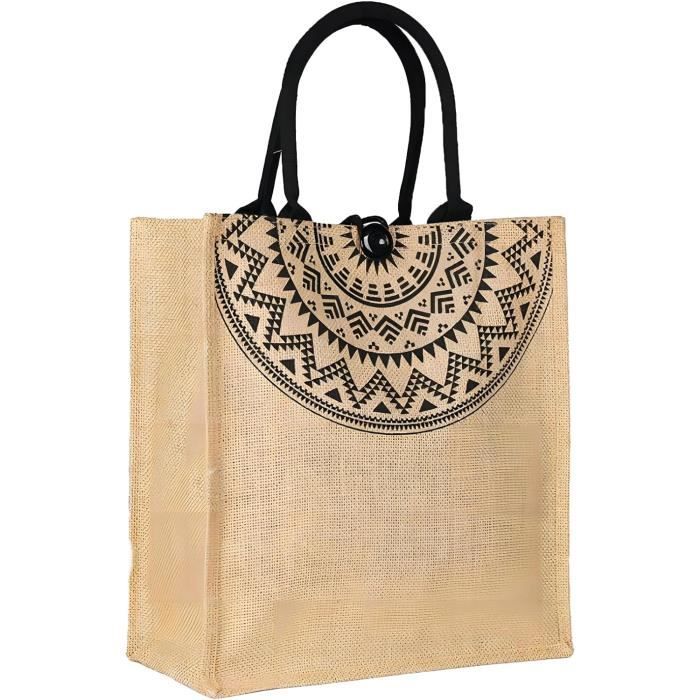 Sac Cabas En Jute Naturel - GREEN & GOOD - Réutilisable - Écologique - Femme