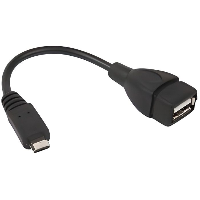 Câble Adaptateur OTG Micro USB Vers USB - Compatible Huawei Y6, Env. 15 Cm, Transfert Direct Vers Clé USB Sans PC - 14