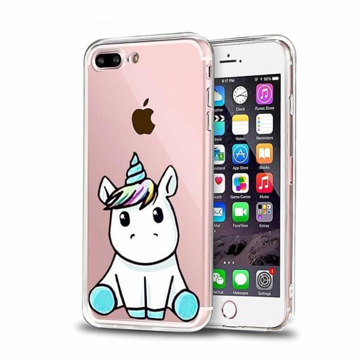 Pour Apple Iphone 7 Plus Iphone 8 Plus Licorne Coque Transparent
