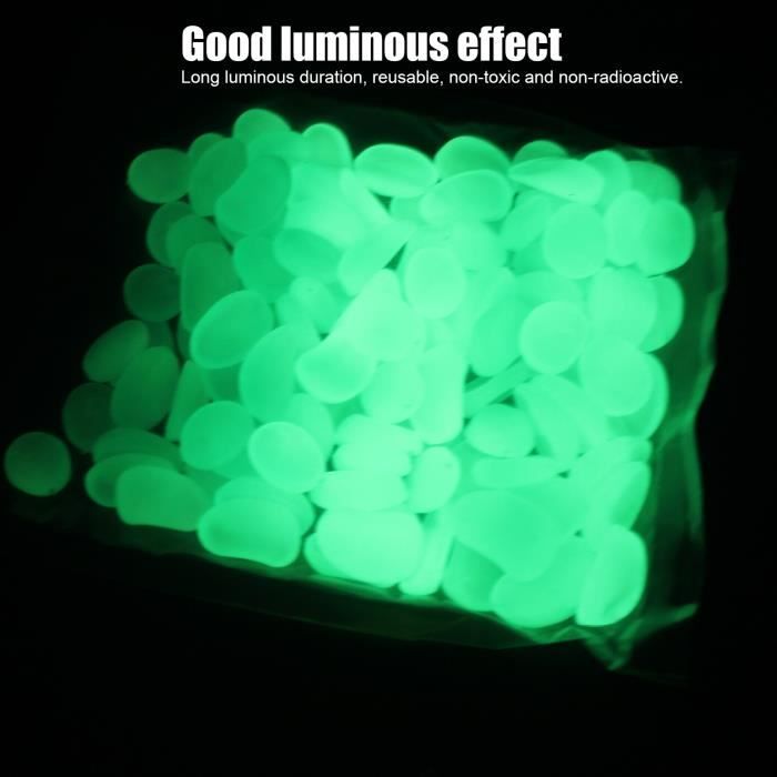 Dilightnews 300 Pierres Fluorescentes - Galets Brillent Dans Le Noir Décoration Jardin Aquarium