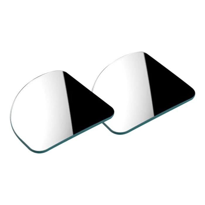 2 Rétroviseurs D'angle Mort Universels - Miroirs Convexes Réglables 360° - Adhésif Puissant - Pour Voiture