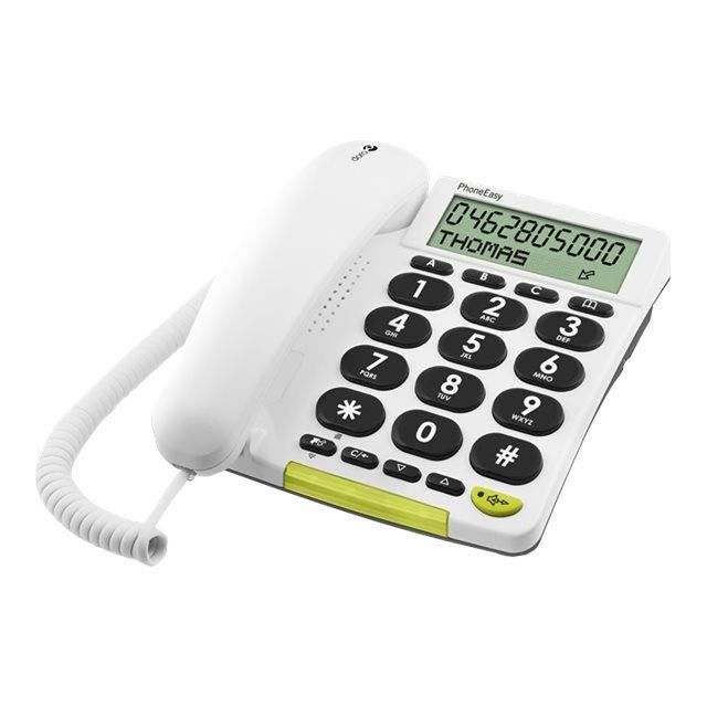 Blanco Großtastentelefon Doro PhoneEasy 312cs - vue 2