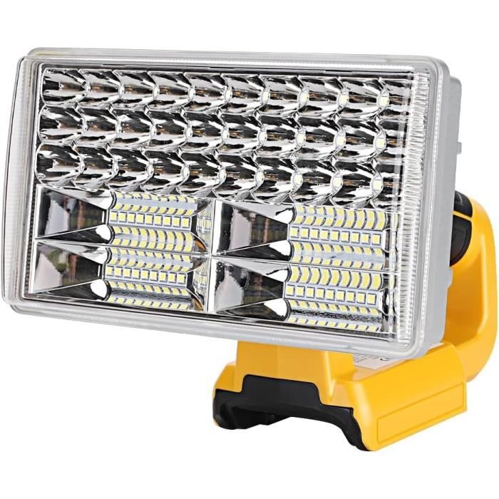 Projecteur LED 18W Sans Fil – 2000 Lumens, Compatible Milwaukee M18, 3 Modes, Port USB 5V/2.1A, Tête Orientable 110°, Sans Batterie