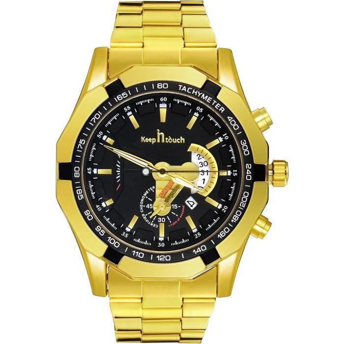 Montre À Quartz Pour Homme Montre Classique Ronde Montre-Bracelet ...