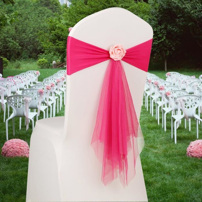 Ruban De Chaise De Mariage Chaise En Arriere Decorer Rose Rouge