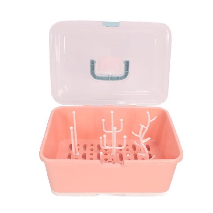 Organiseur De Rangement Pour Biberons – Support De Séchage | Design Peu Encombrant Avec Compartiments Pour Comptoir De Cuisine, Armoire De Chambre D'enfant, étagère Portable Amovible Et Anti-poussière