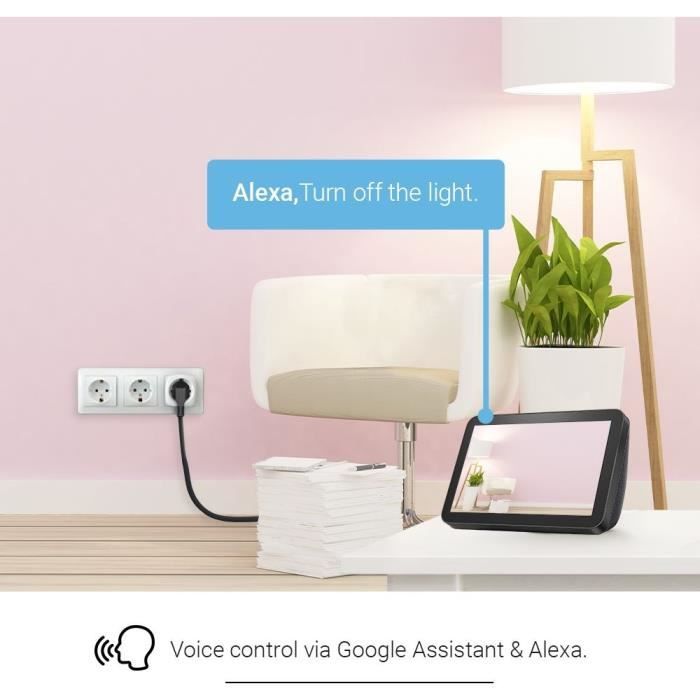 EZVIZ Prise Connectée WiFi, Smart Plug avec Mesure Consommation