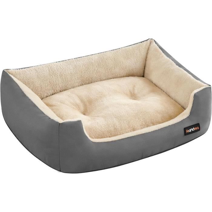 FEANDREA Lit pour Chien Coussin réversible 65 x 55 x 20 cm Gris Foncé PGW003G01 FEANDREA Lit pour Chien Coussin réversible 65 x 55 x 20 cm Gris Foncé PGW003G01