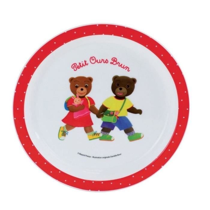 Fun House Petit Ours Brun assiette micro-ondable pour enfant