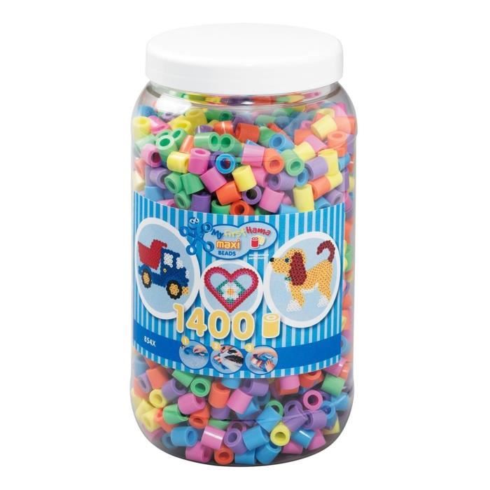 HAMA – Pot De 2000 Perles à Repasser Maxi – 12 Couleurs – Loisirs Créatifs Dès 3 Ans – Des Heures De Fun !