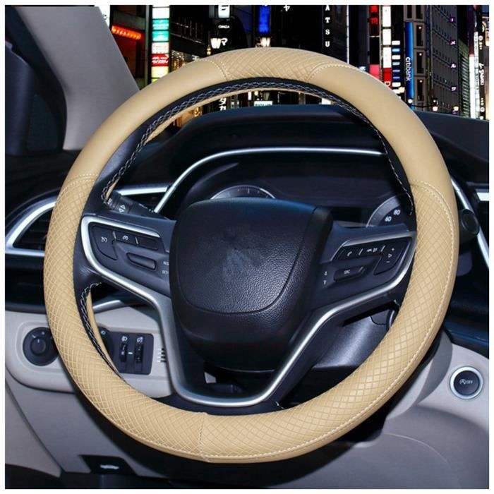 Housse De Volant Universelle Léopard Beige - Antidérapante Confortable Pour Voiture