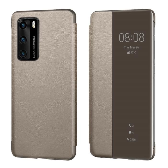 Housse Huawei P40 Fenêtre Intelligente Smart View Original Huawei Marron -  Cdiscount Téléphonie