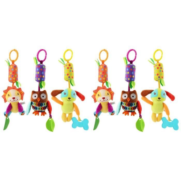 Jouet Hochet Bebe 6 Pcs Bebe Hochet Jouets Bebe Lit Bebe Chapeaux De Chevet De Chevet En Rotation Des Cloches De Lit De Bœuf Cot D Cdiscount Puericulture Eveil Bebe