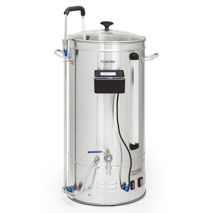 sil2018 Récipient de fermentation complet de 10 l - Seau de fermentation avec tube de fermentation et caoutchouc d'étanchéité et robinet d'écoulement en plastique, seau pour bière ou vin avec poignée