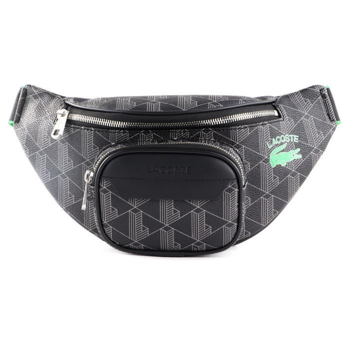 LACOSTE Waist Bag Mono Noir Gris Estragon 217559 sac banane banane noir Cdiscount Bagagerie Maroquinerie