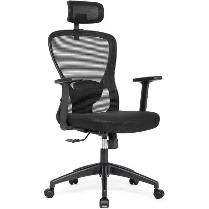 chaise et tabouret de bureau wm heart fauteuil maille ergonomique accoudoirs appui-tête