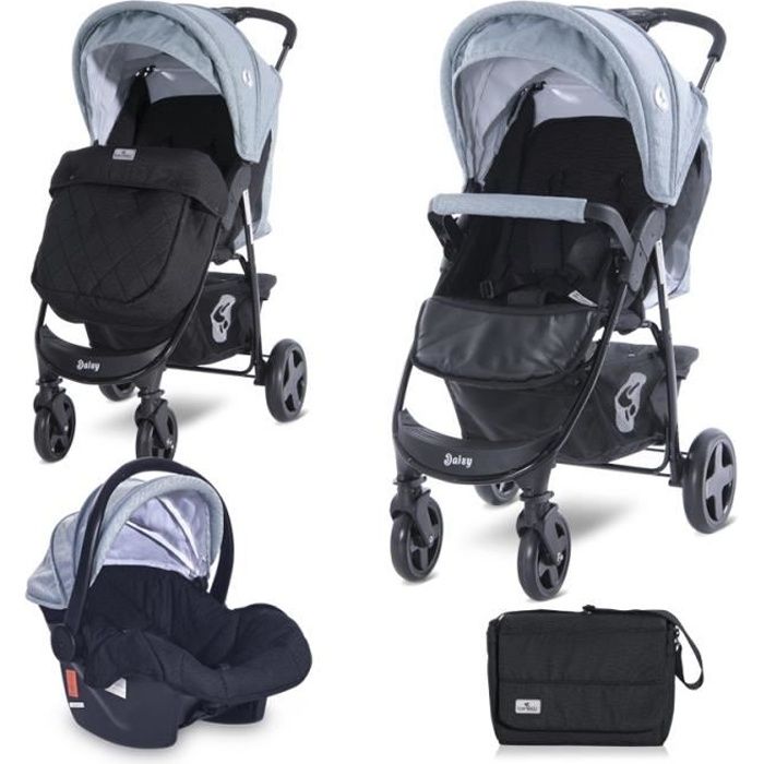 Poussette combinée duo 2 en 1 avec siège auto Basic SET Lorelli bleu