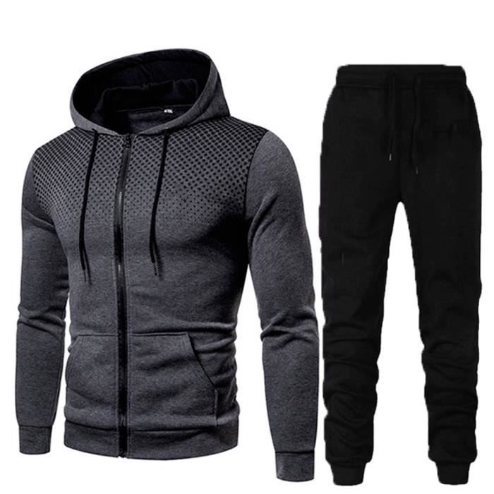 Ensemble de survêtement de sport pour homme - Gris - Fitness