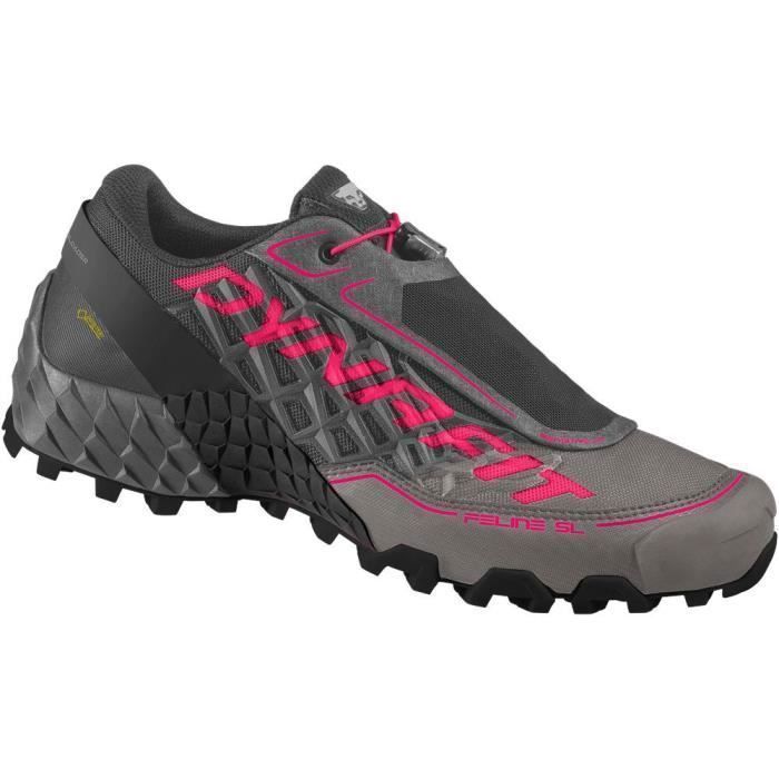 Chaussures de Running Compétition Femme DYNAFIT Feline SL W GTX - Carbon/Flamingo - Drop 8mm