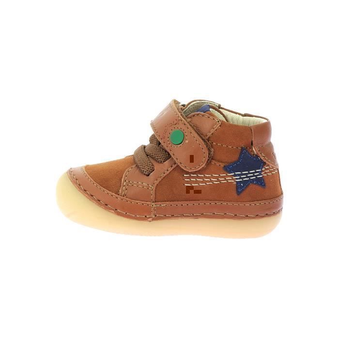 Kickers Basket Montante Cuir  Kickers Sokistic - Camel-Etoile