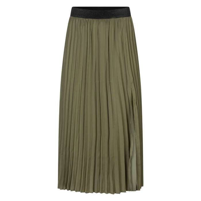 Jupe Plissée Femme Taille élastiquée - Longueur Mi-mollet, Coupe A-Line Avec Poches - Léger, Fluide, Pour Printemps/été