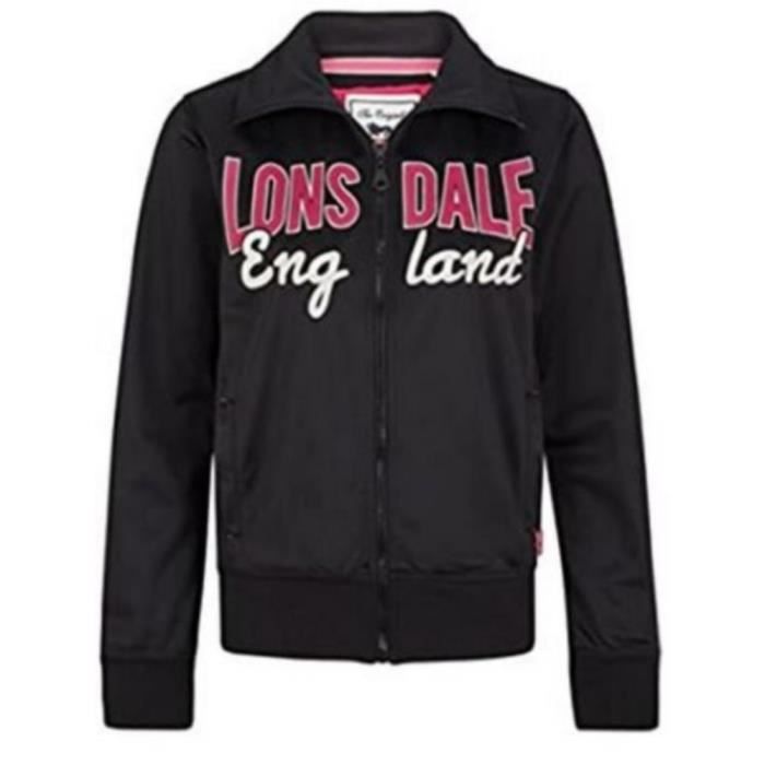 Sweat Lonsdale Sandhurst Femme Noir Taille M Fermeture zippee Broderies Lonsdale Noir Cdiscount Pret a Porter