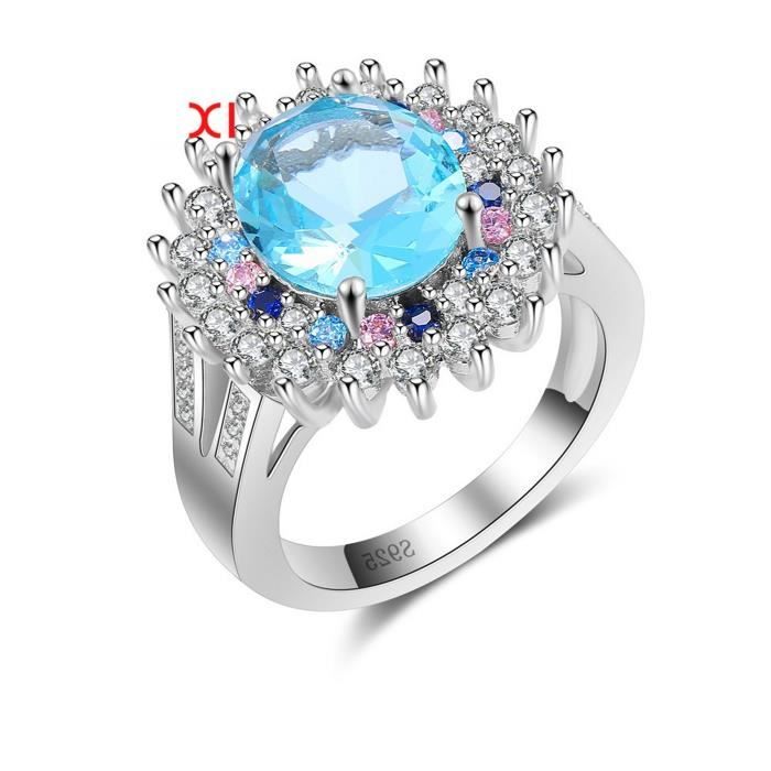 Bague Homme Tungstène Et Fibre De Carbone - Largeur 8 Mm, Zircon Bleu - Alliance, Fiançailles, Mariage, Style Celtique
