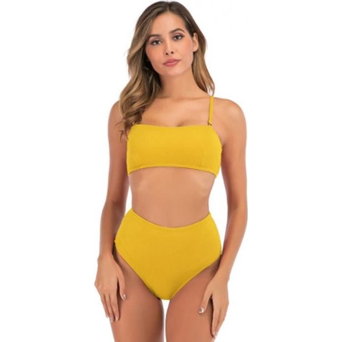 Maillot De Bain Deux Pièces Pour Filles, Ensemble Bikini à épaules
