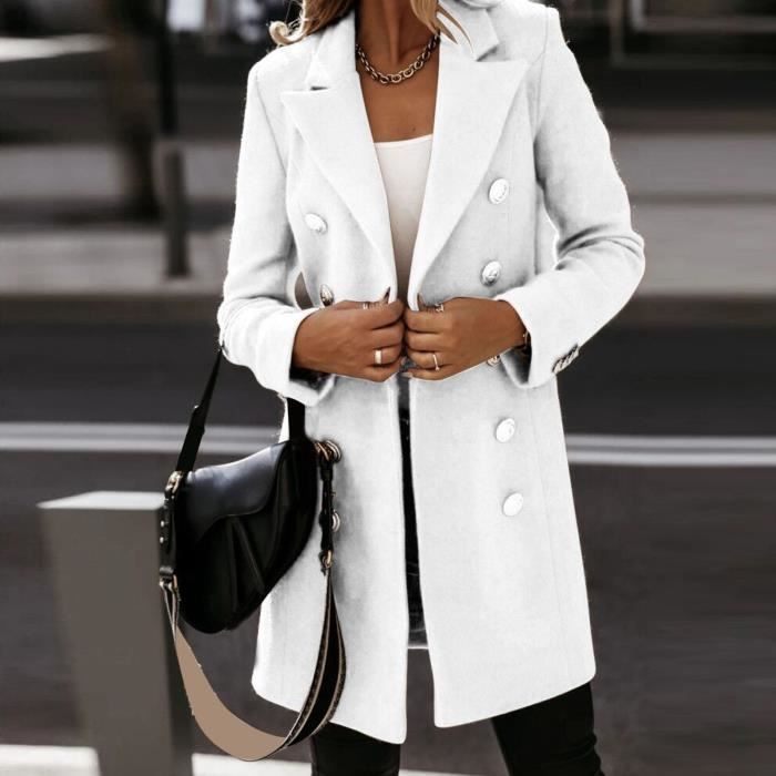 Manteau femme on sale blanc