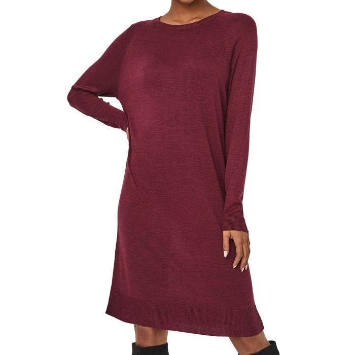 Robe Pull Bordeaux Femme Vero Moda Meghan