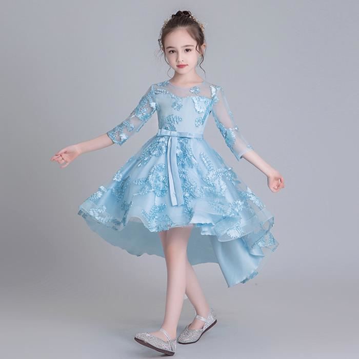 Robe Fille Jupe princesse la queue d licate la mode bleu NX