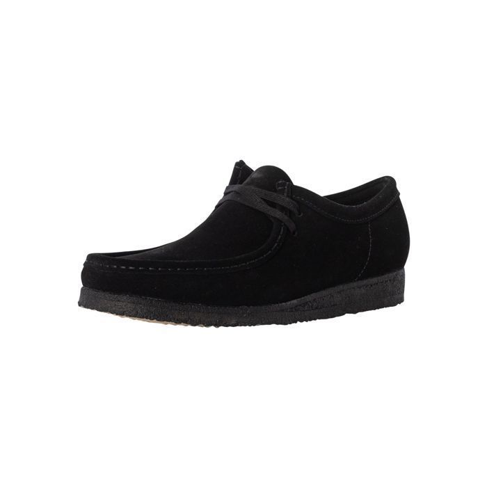 chaussures à lacets wallabee black homme - clarks originals - 012231-40,5 - cuir - noir - violet