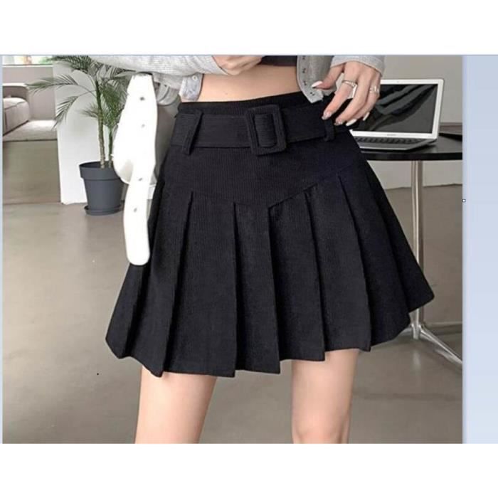 Jupe velours noire femme clearance
